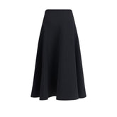 Jacquemus Black Cotton Midi Skirt
